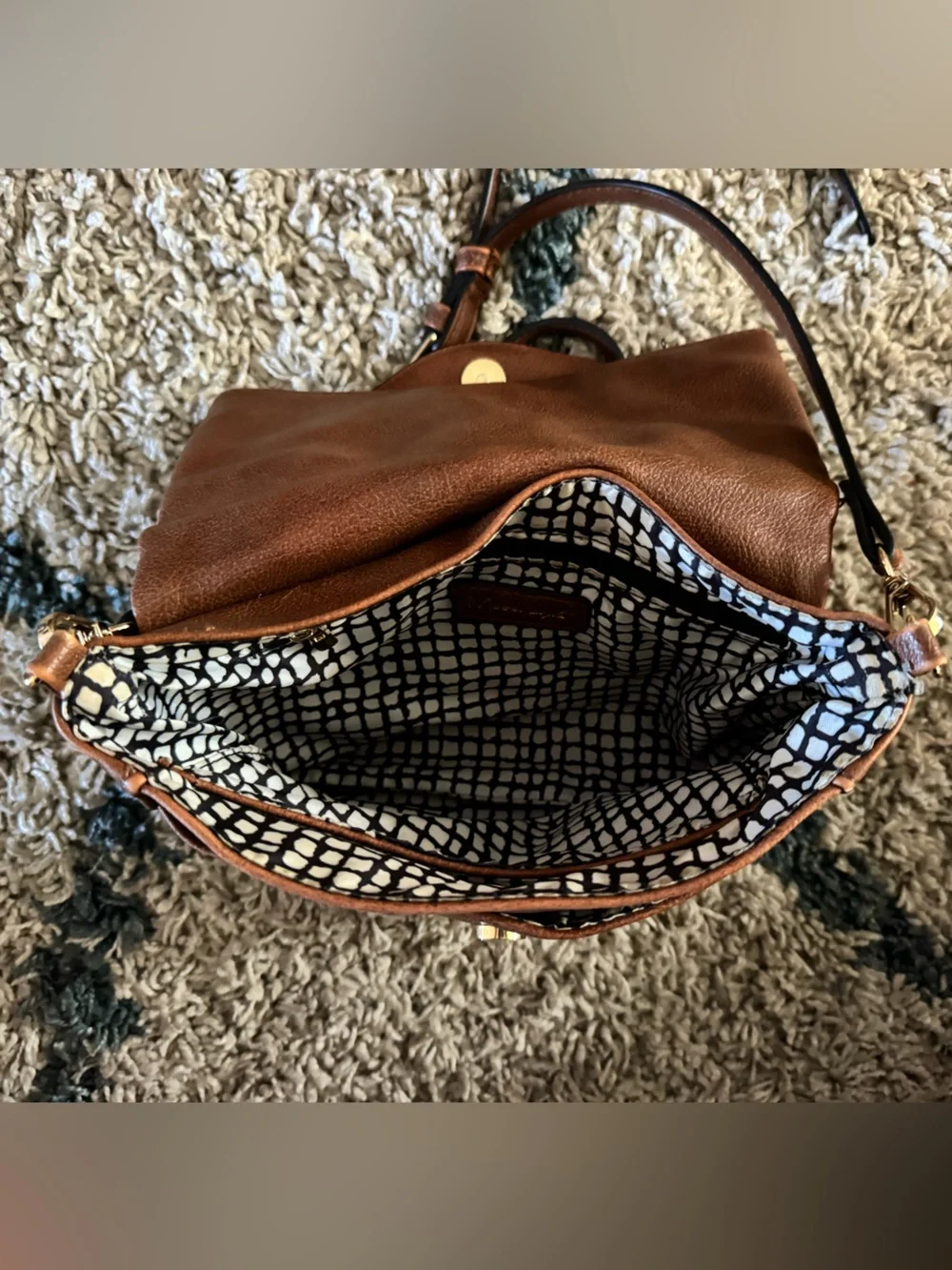 Moda Luxe Brown Crossbody Shoulder Bag